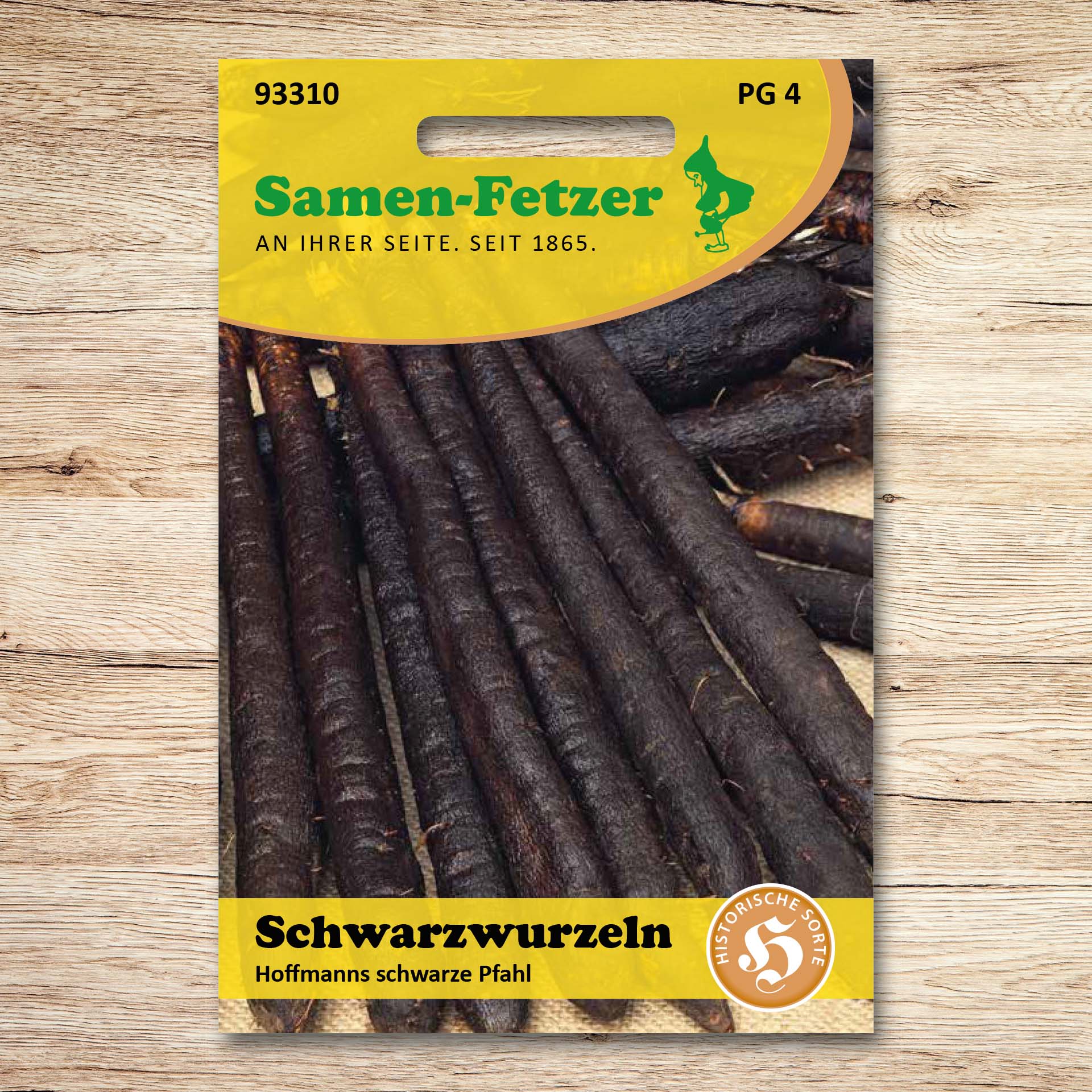Saatgut Schwarzwurzeln Hoffmanns schwarze Pfahl mit langen, glatten, sehr dunklen Wurzeln; historische Sorte für hohe Erträge und festfleischige, unverzweigte Schwarzwurzeln.
