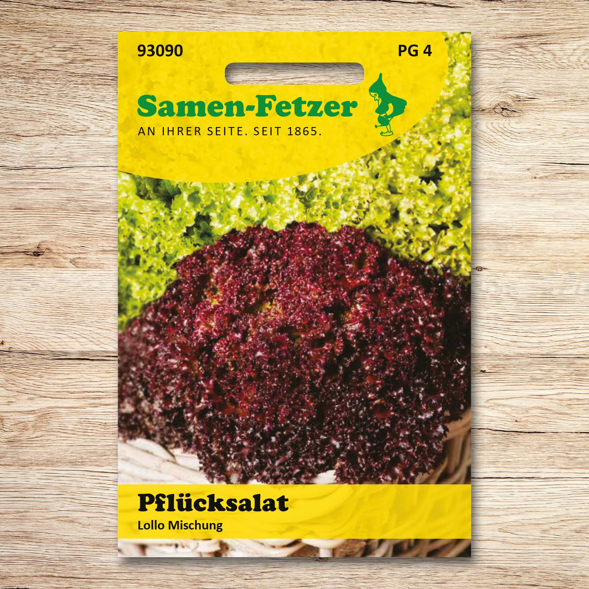 Saatgutbeutel Pflücksalat Lollo Mischung aus dem Samen-Sortiment Fetzers Zweite Ernte Starter Set, ideal für die Sommeraussaat auf freien Beetflächen bis in den Herbst
