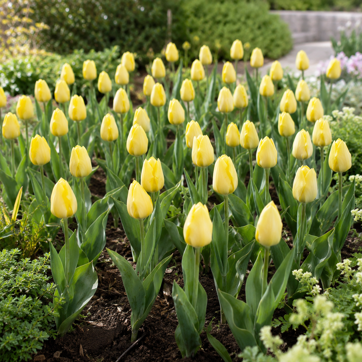 Einfache frühe Tulpen Sunny Prince