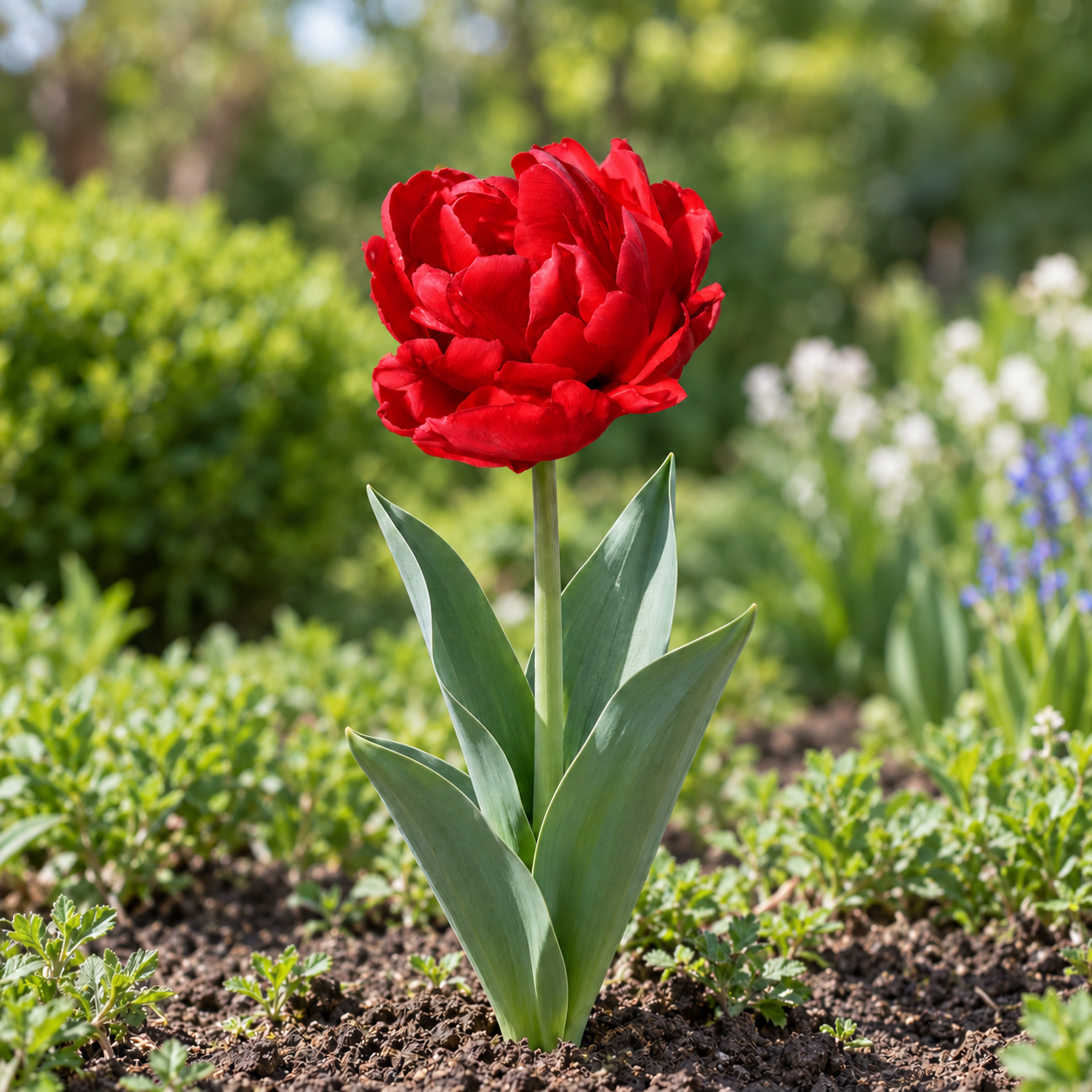 Gefüllte frühe Tulpen Scarlet Verona