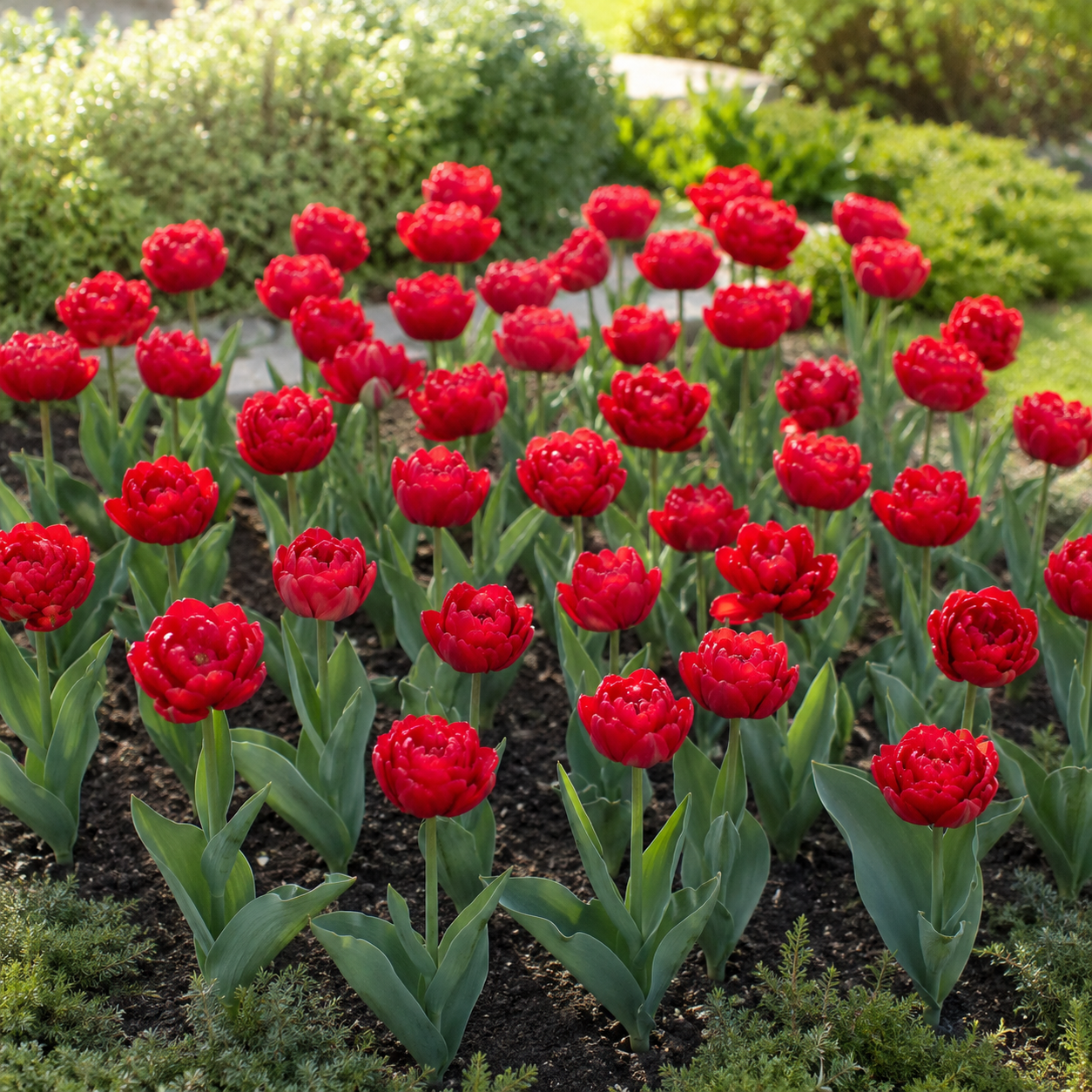 Gefüllte frühe Tulpen Red Foxtrot