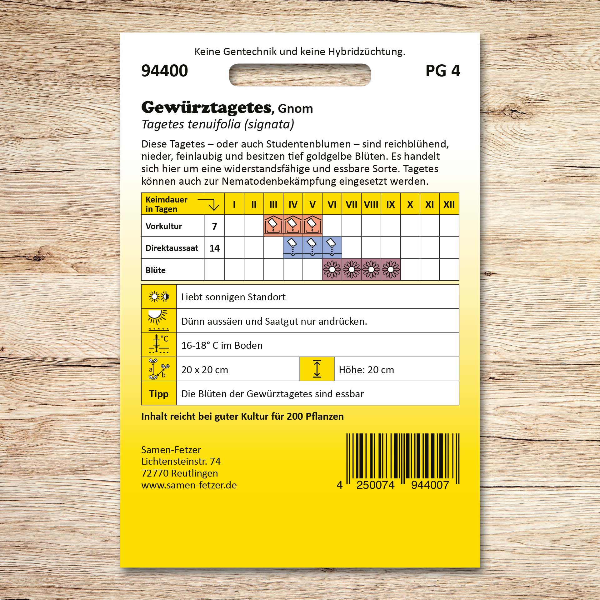 Gewürztagetes Gnom