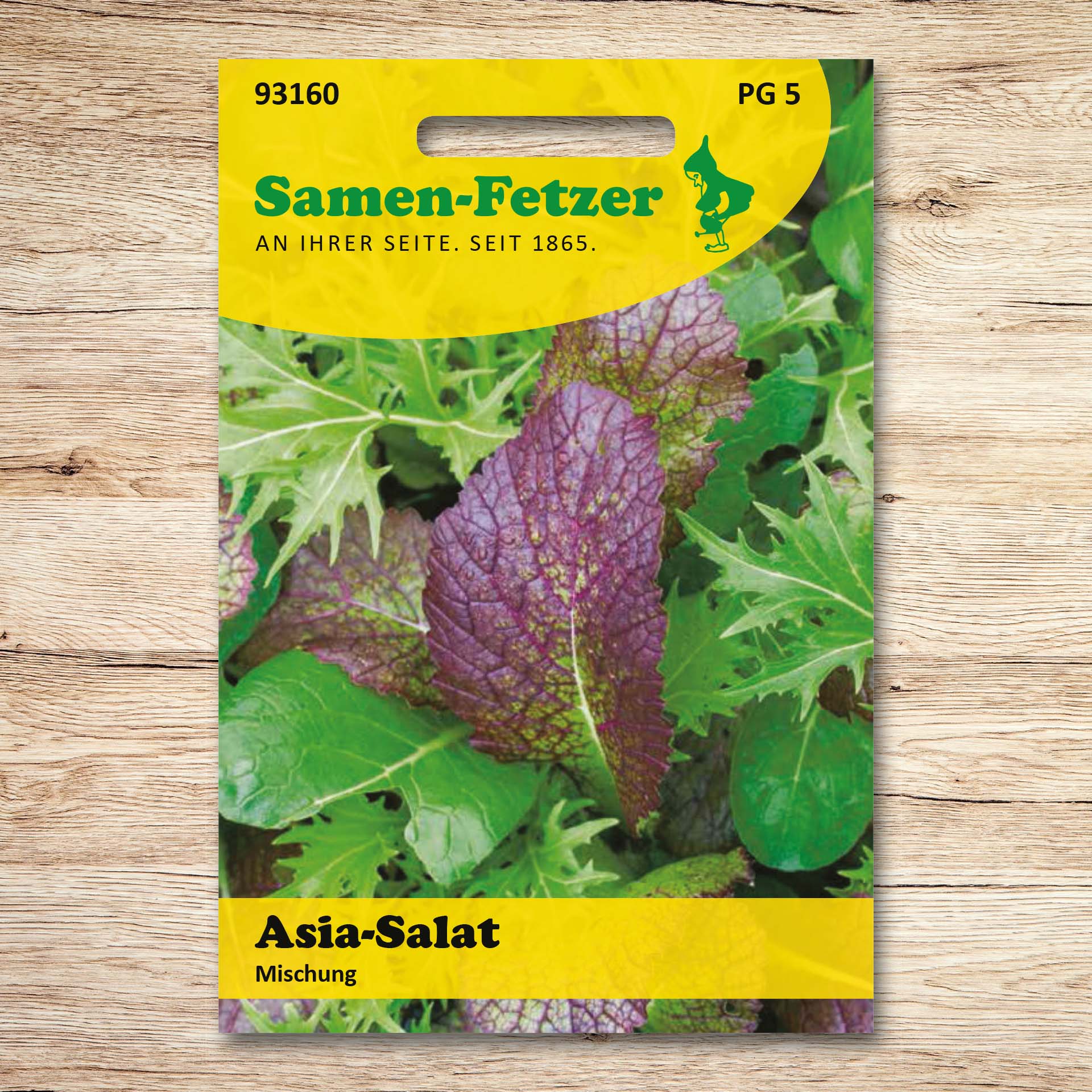 Saatgutpackung Asia-Salat Mischung von Samen-Fetzer als Teil des Samen-Sortiments Fetzers Hochbeet Sommer Set für frisches, farbenfrohes Blattgemüse im Hochbeet