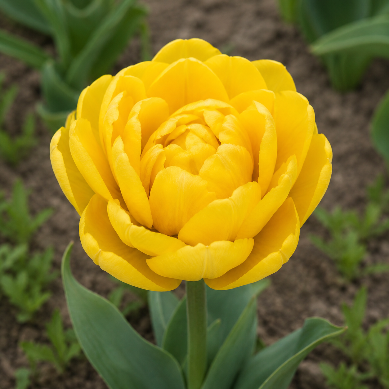 Gefüllte frühe Tulpen Yellow Baby