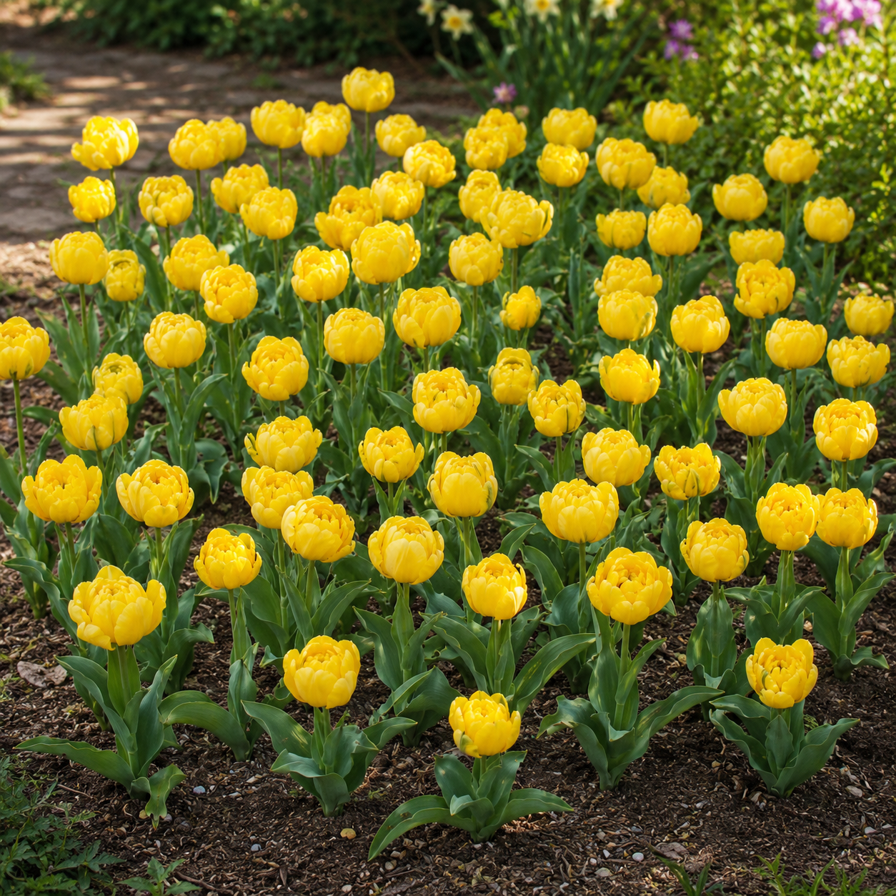 Gefüllte frühe Tulpen Yellow Baby