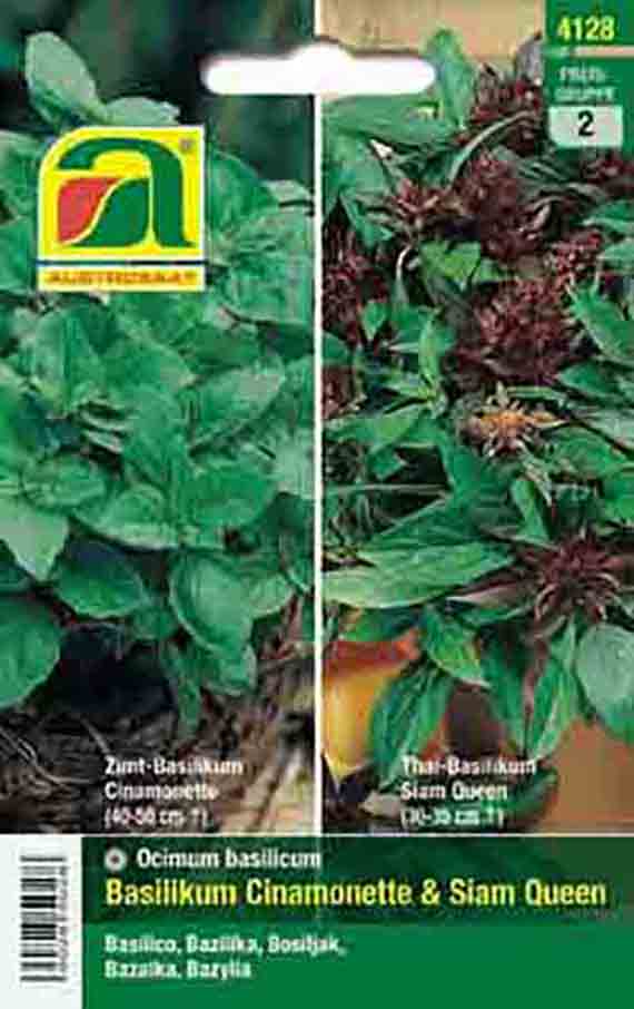 Basilikum (Kombi-Pack) Zimt- und Thaibasilikum