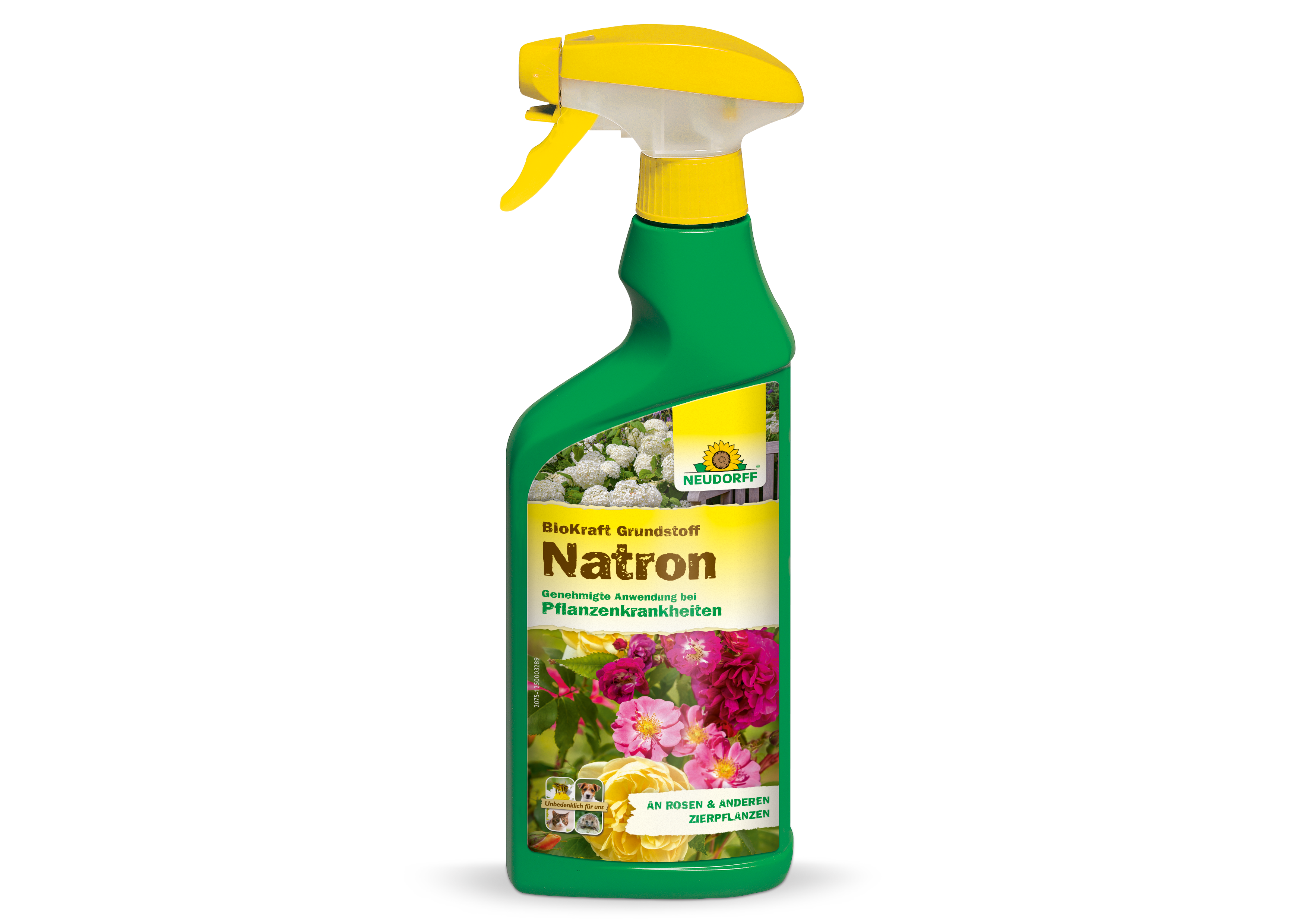 Neudorff BioKraft AF Grundstoff Natron in grüner Sprühflasche, Pflanzenstärkung für Rosen und Zierpflanzen