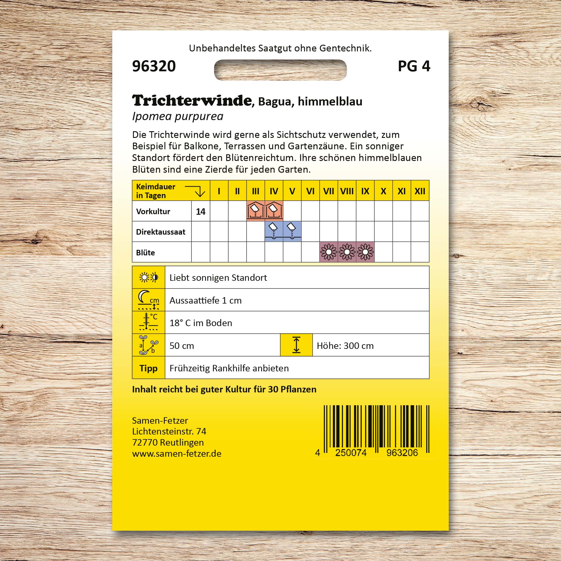 Trichterwinde Himmelblau Bagua