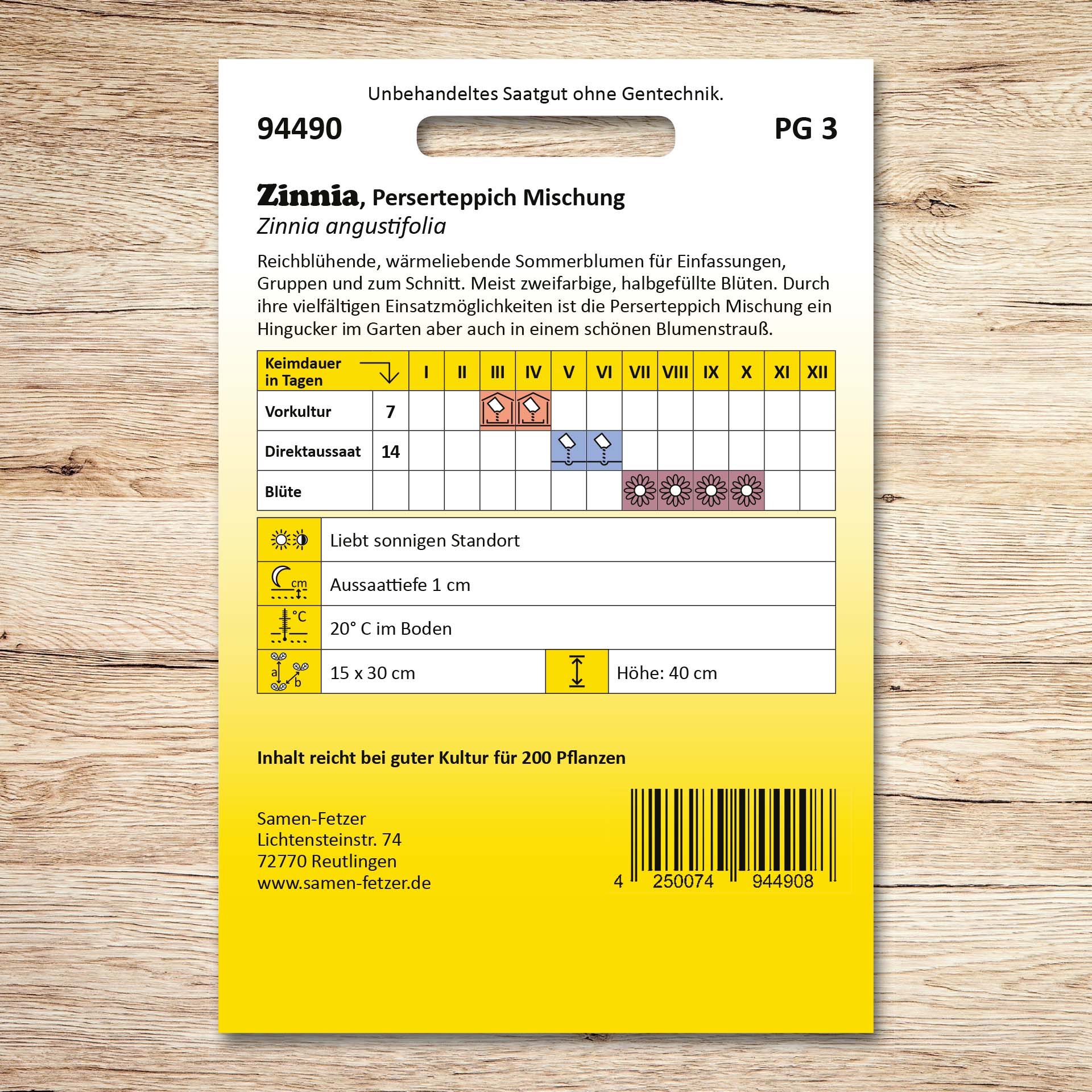 Zinnien Perserteppich Mischung