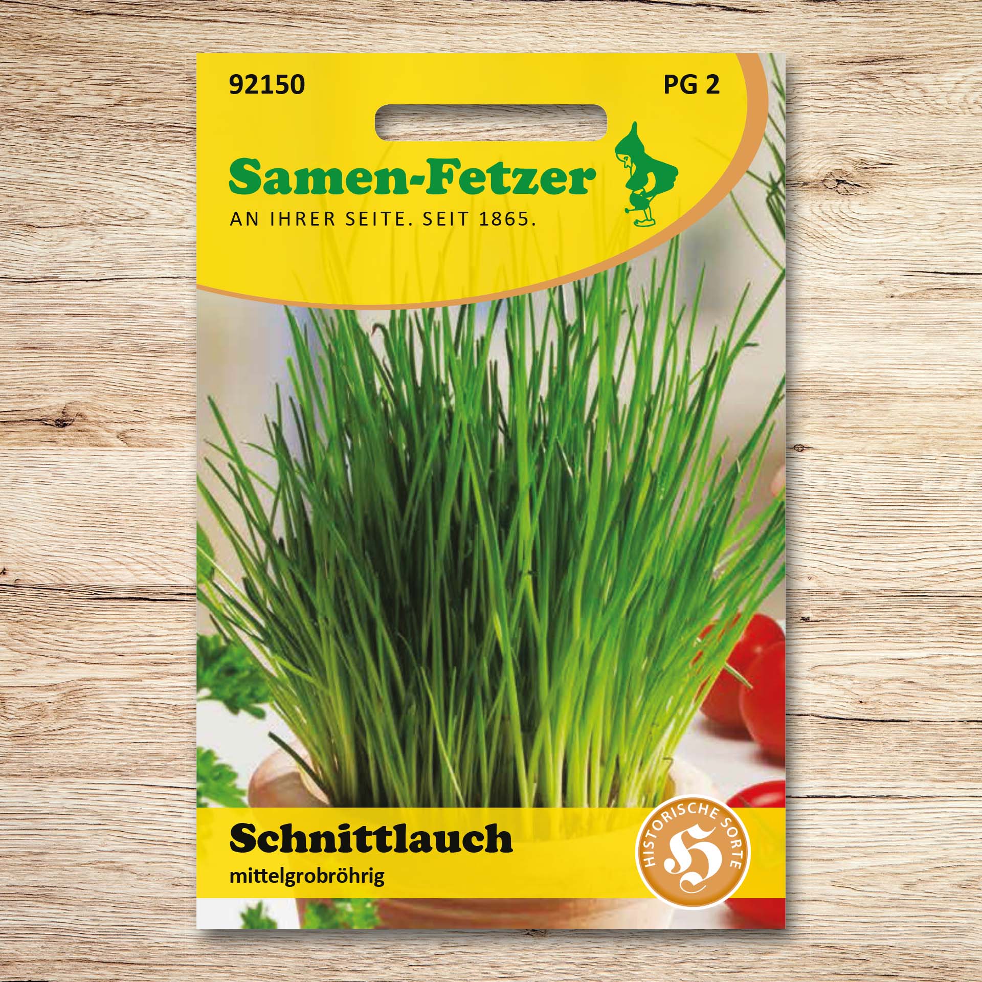 Saatgut-Packung Samen-Fetzer Schnittlauch mittelgrobröhrig mit dichtem, grünem Schnittlauch – vitaminreiches Küchenkraut mit frischem, zwiebelähnlichem Aroma für Garten, Balkon und Fensterbank