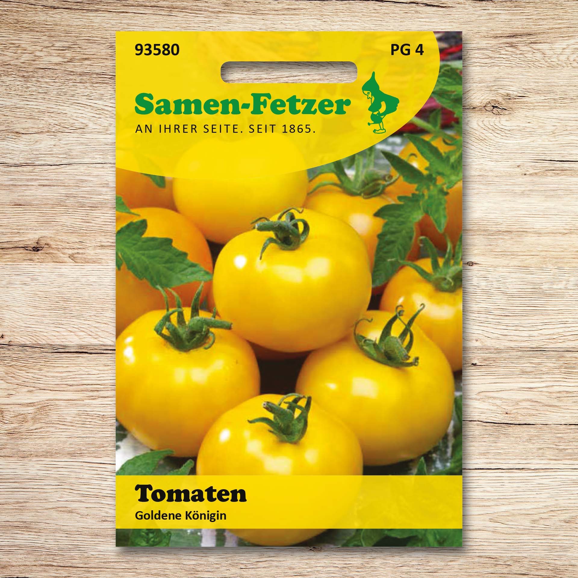 Saatgut Tomaten Goldene Königin von Samen-Fetzer mit runden gelben Tomaten – vitaminreiche, mild schmeckende Sorte für vielseitigen Genuss