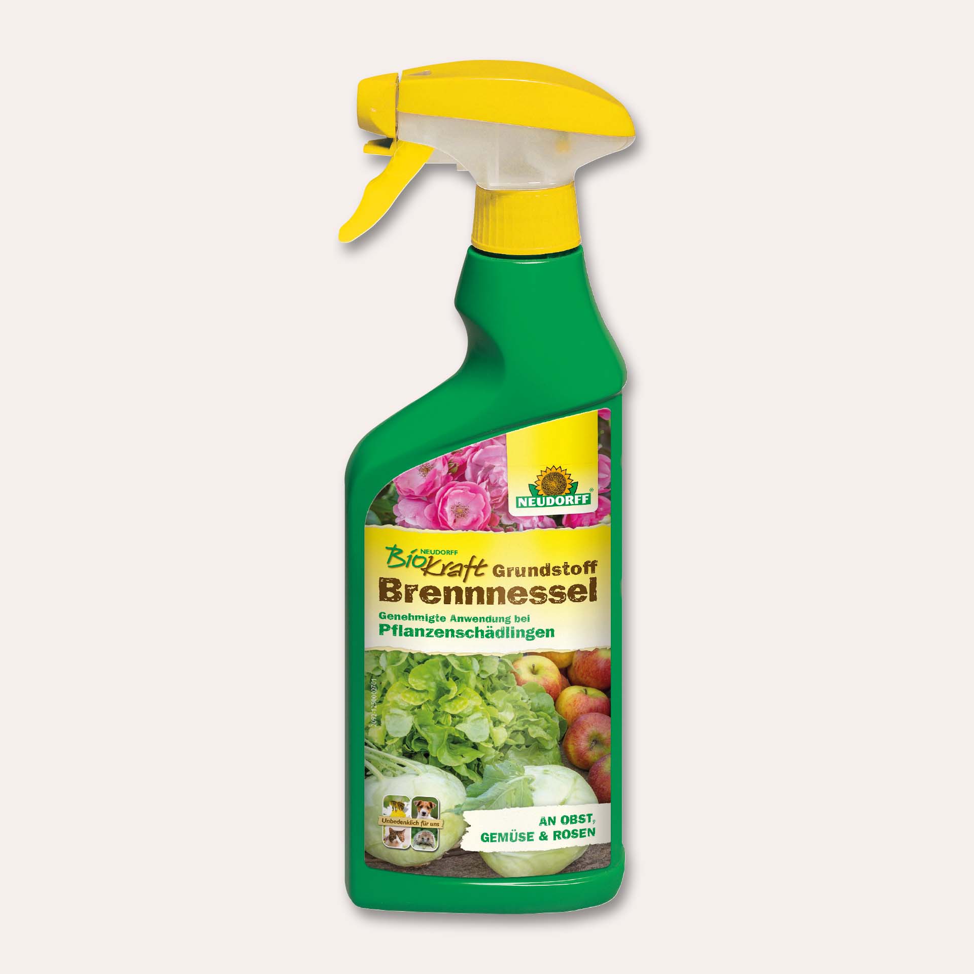 Neudorff BioKraft AF Grundstoff Brennnessel als Sprühflasche, 100 % natürlicher Brennnessel-Extrakt zur Abwehr von Blattläusen und häufigen Pflanzenschädlingen an Obst, Gemüse, Rosen und Zierpflanzen