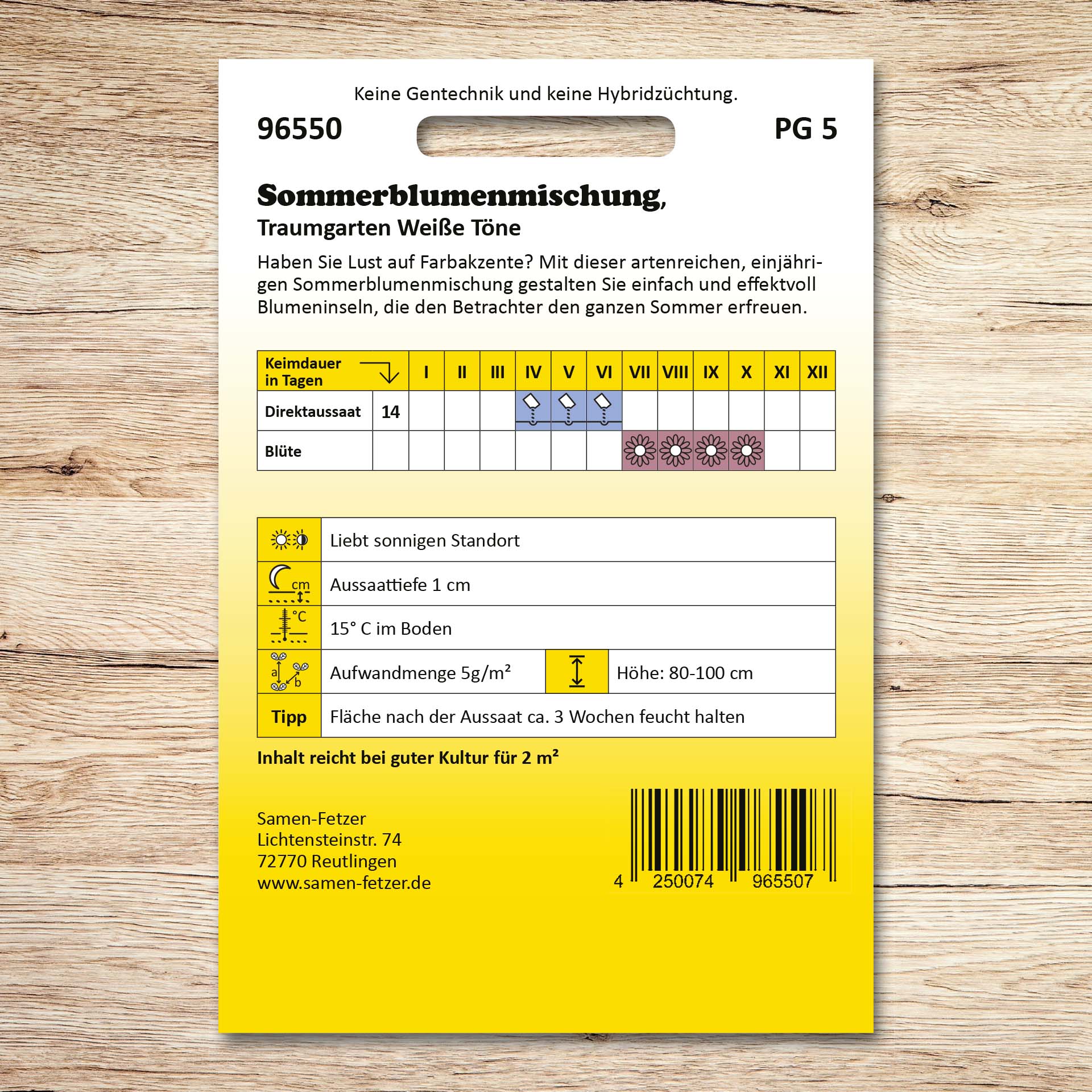 Sommerblumenmischung Traumgarten Weiße Töne