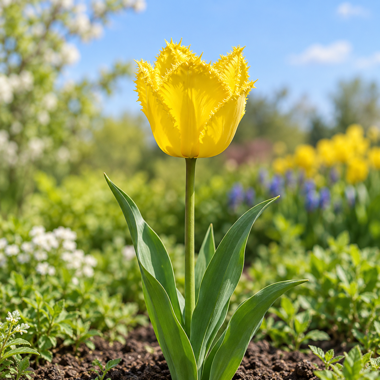 Crispa-Tulpen Yellow Fabio