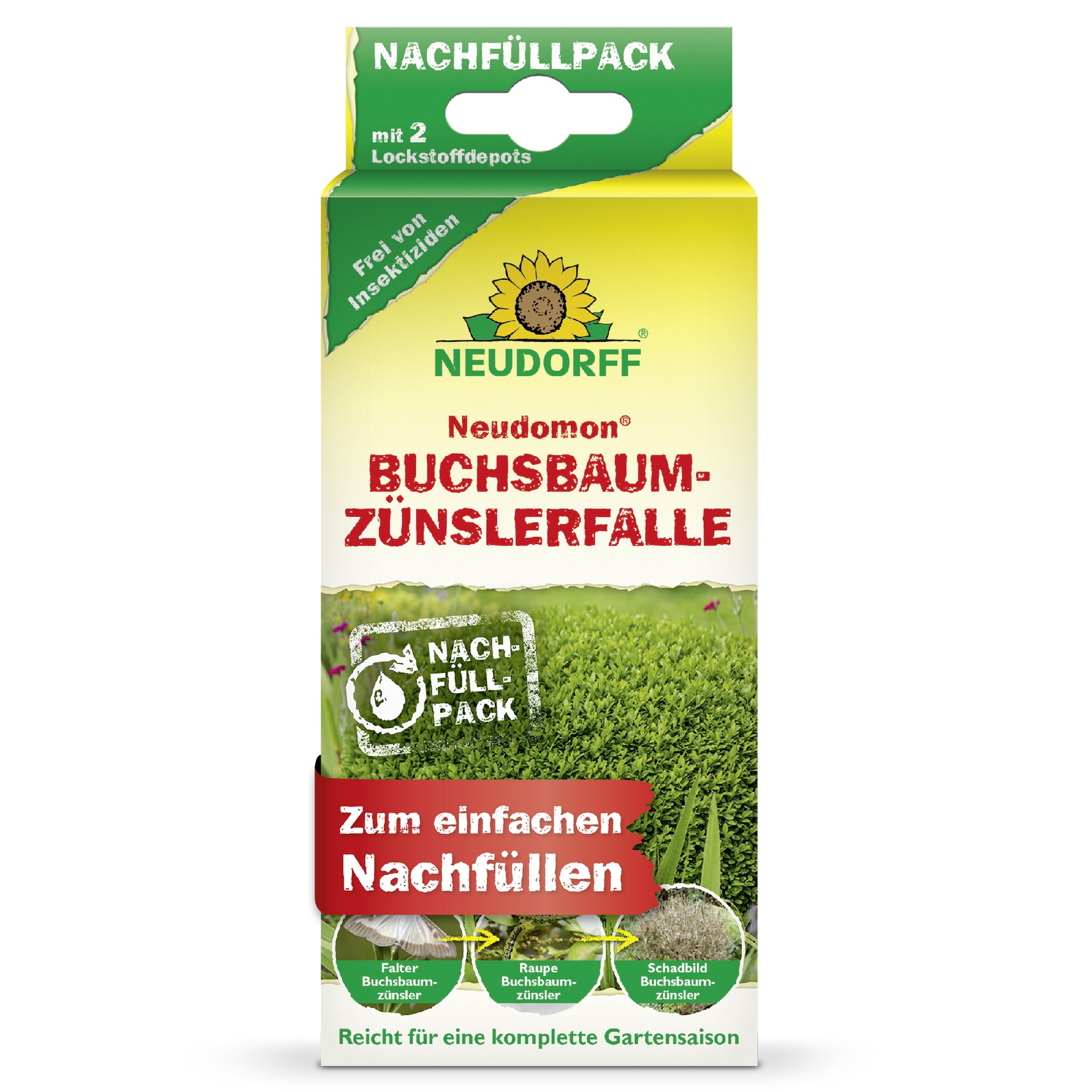 Buchsbaumzünslerfalle Nachfüllpack mit 2 Lockstoffdepots