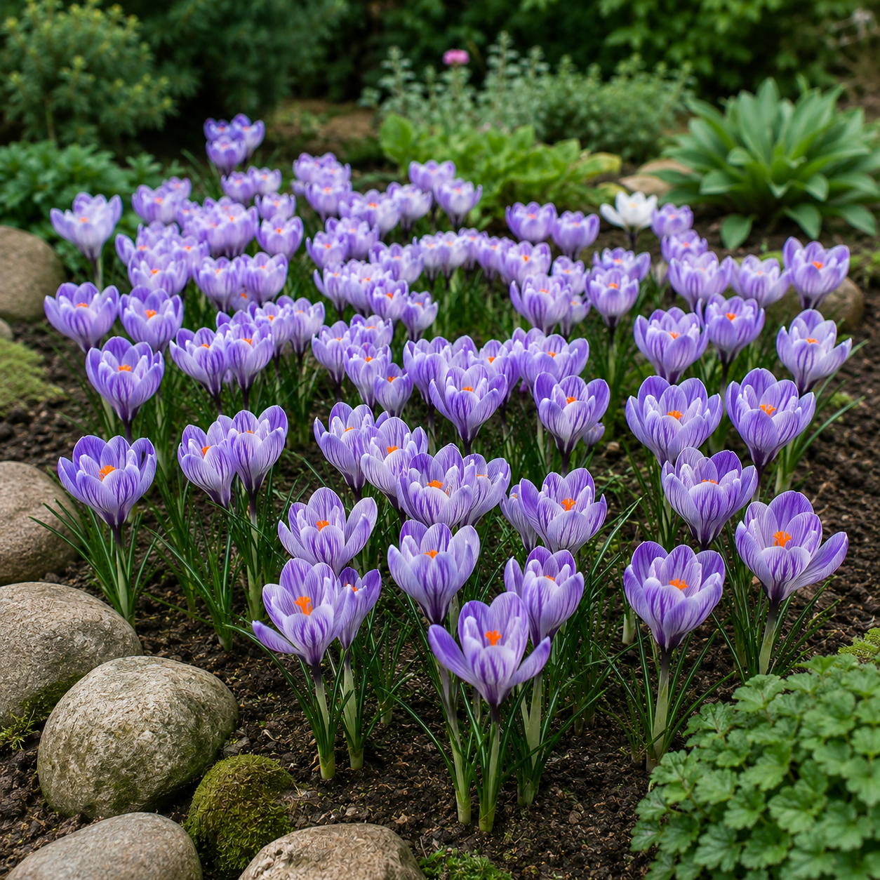 Krokusse, großblumig Remembrance