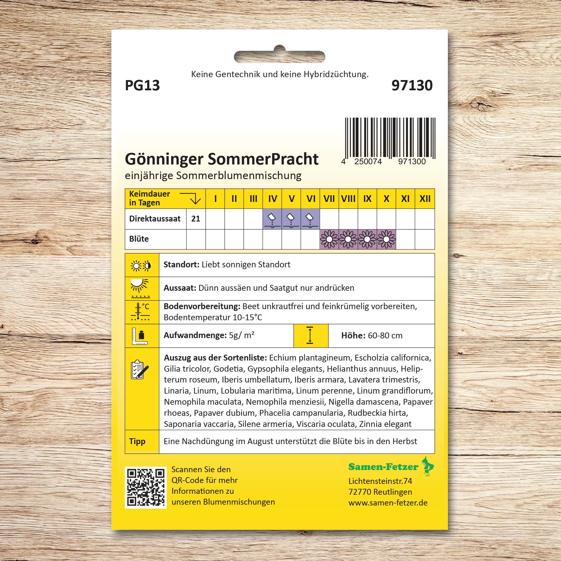Sommerblumenmischung Gönninger SommerPracht
