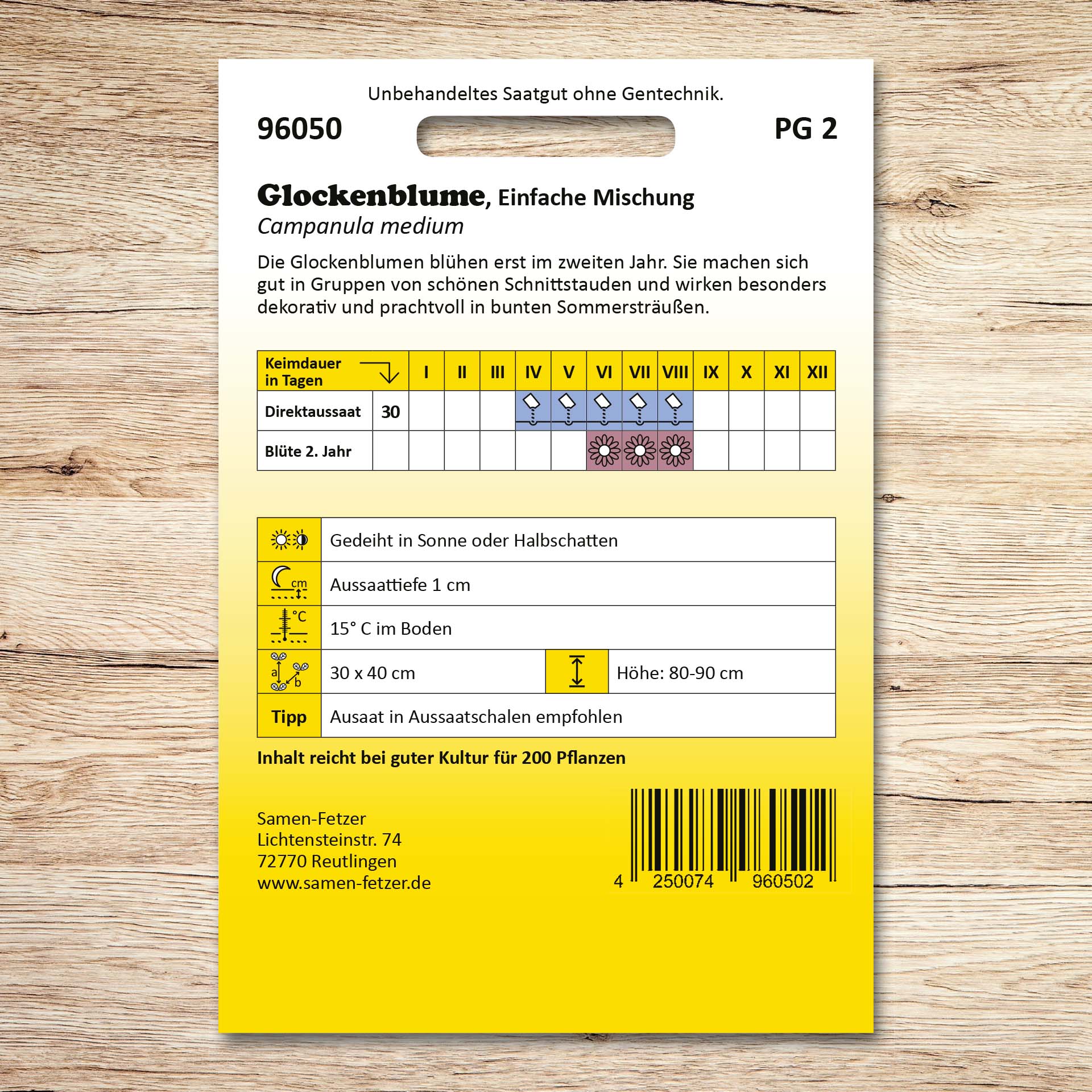 Glockenblumen Einfache Mischung, Marienglockenblume