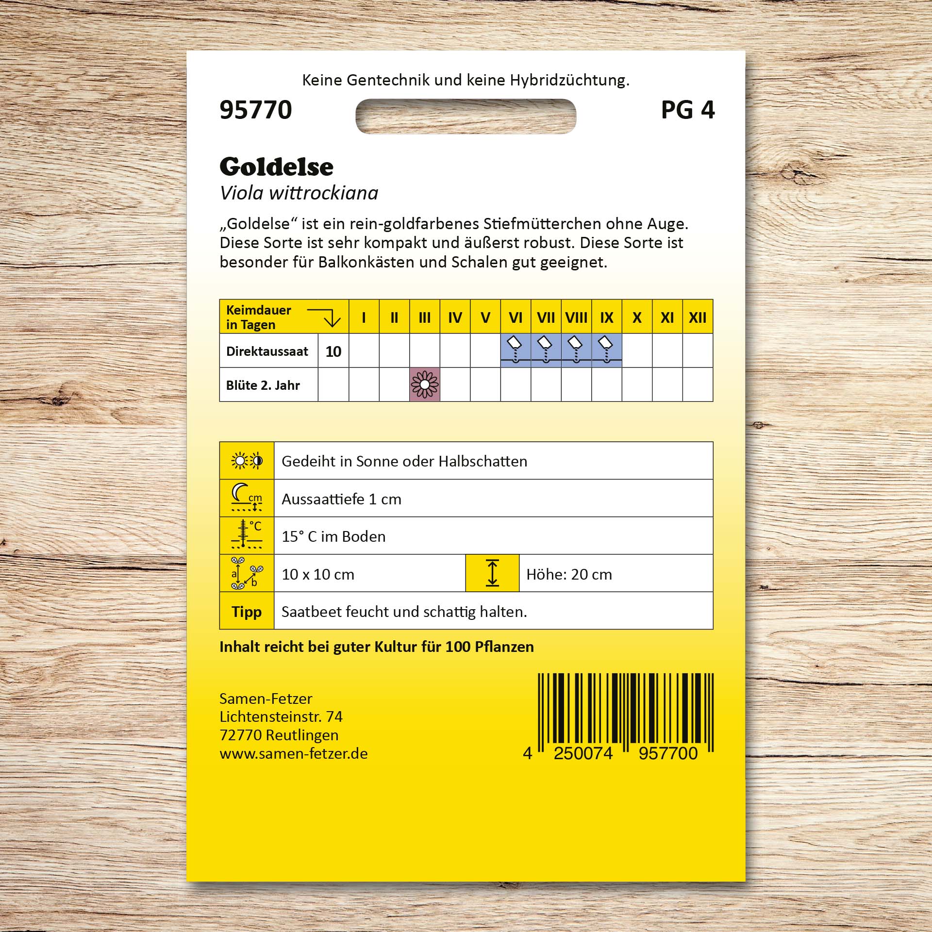 Stiefmütterchen Goldelse
