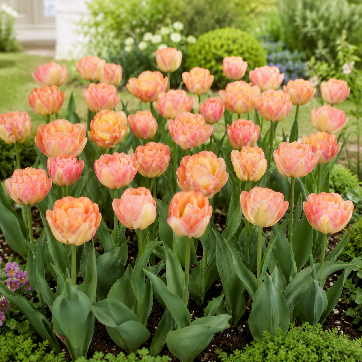Gefüllte frühe Tulpen Creme Upstar
