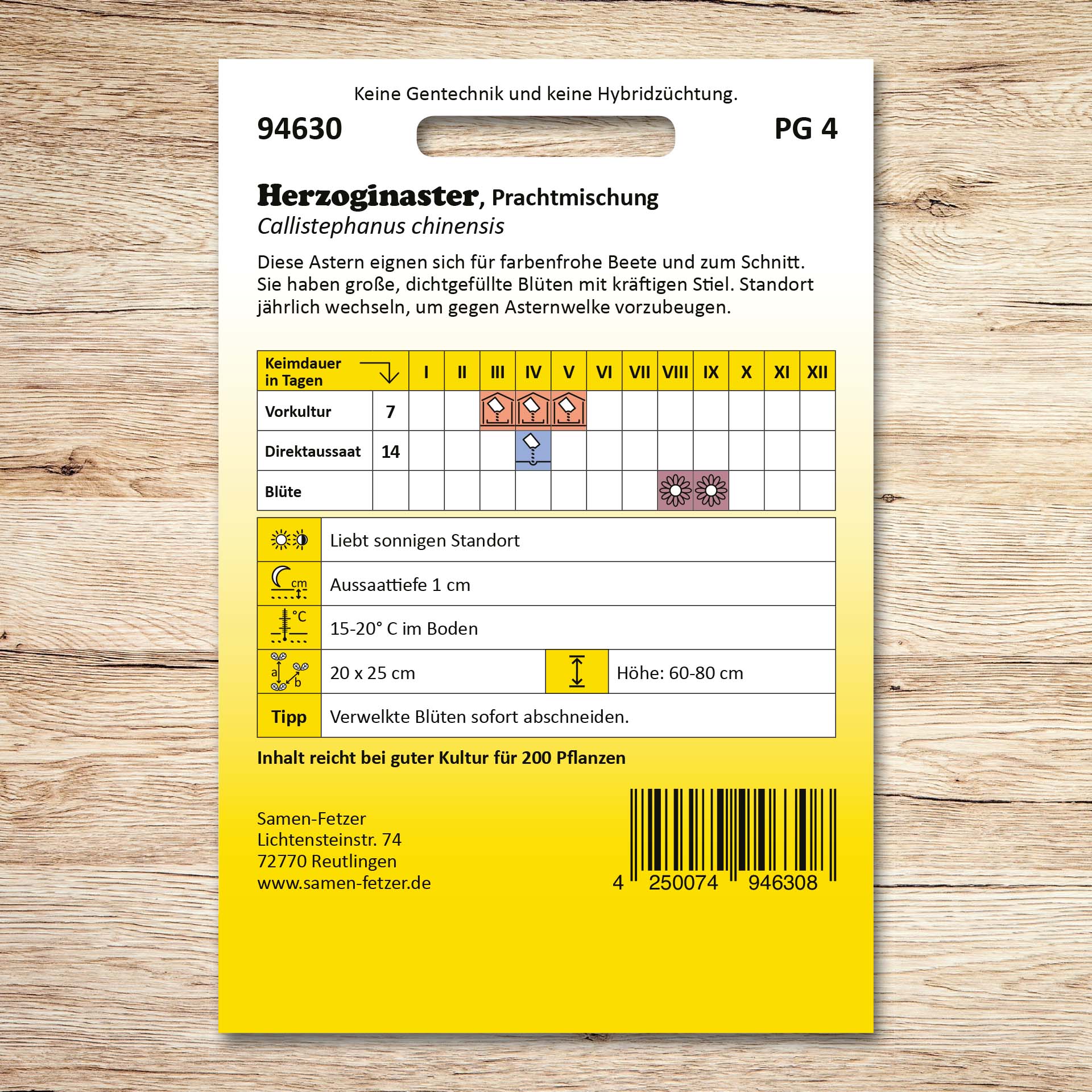 Herzoginastern Prachtmischung (Pulling)