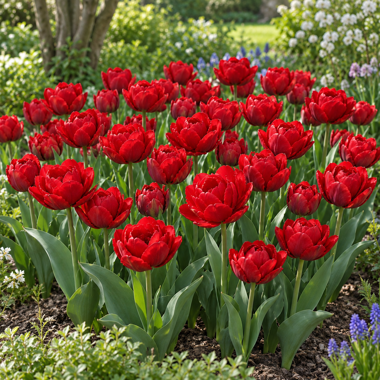 Gefüllte frühe Tulpen Scarlet Verona