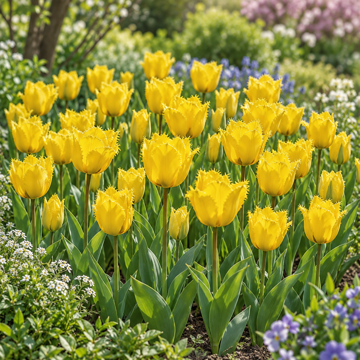 Crispa-Tulpen Yellow Fabio