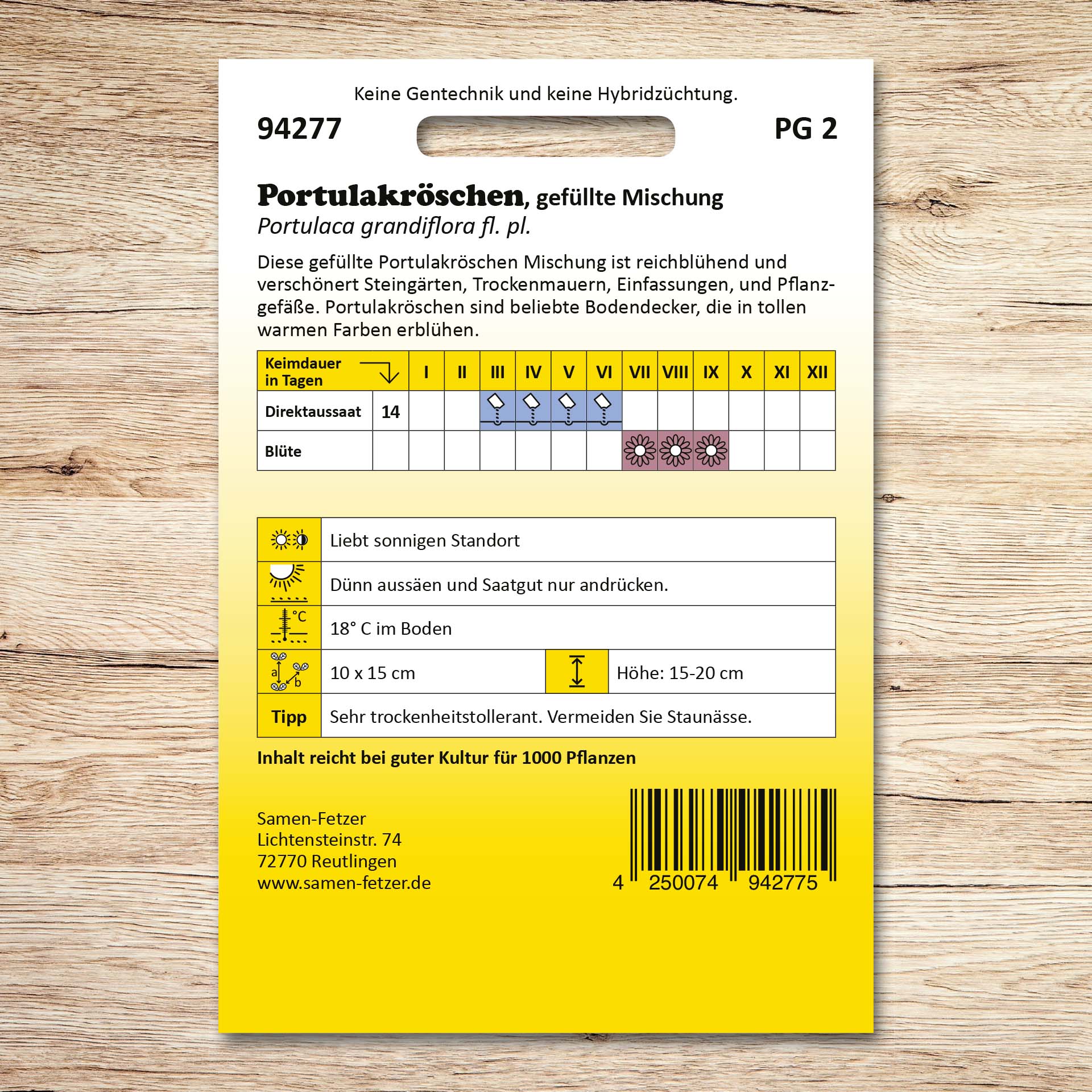 Portulakröschen gefüllte Mischung